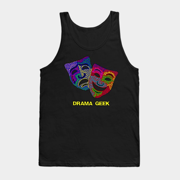 Drama Geek - Comedy & Tragedy Masks Tank Top by NightserFineArts